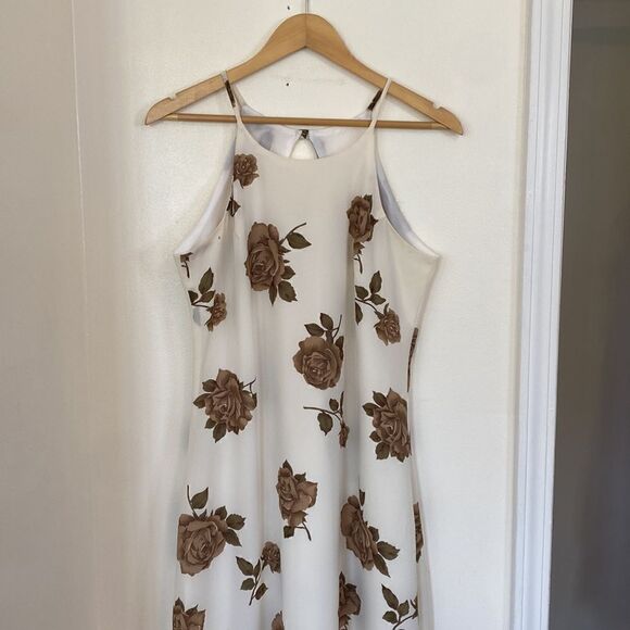 Vintage 90's Maxi Floral Dress Size 13 - Picture 3 of 16